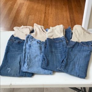 Maternity jeans, size small, 4 pair bundle